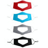 Anti-Fog Lip Language Face Shield For The Deaf And Mute Solid Color Printing Face Shield(Lake Blue)
