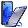 For Samsung Galaxy Tab A9 Honeycomb Hybrid Tablet Case with Handle Holder & Strap(Dark Blue)