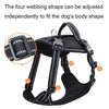 Reflective Dog Vest Leash, Small, Black - Padded Chest Harness