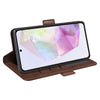 For Samsung Galaxy A36 Dual-side Magnetic Buckle Horizontal Flip Leather Phone Case(Brown)