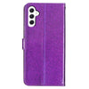 For Samsung Galaxy A56 5G Glitter Powder Flip Leather Phone Case(Purple)