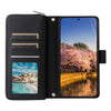 For Samsung Galaxy A25 Nine-card Slots Zipper Wallet Bag Leather Phone Case(Black)