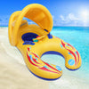 Water Fun Children Sunshade Yellow Pattern Swimming Circle Yacht, Size: 100*70cm