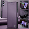 For Samsung Galaxy S25+ 5G CaseMe 023 Butterfly Buckle Litchi Texture RFID Anti-theft Leather Phone Case(Purple)