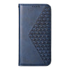 For Samsung Galaxy A26 5G Cubic Grid Calf Texture Magnetic Leather Phone Case(Blue)