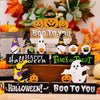 Wooden Letter Table Decoration Halloween Scene Decoration Props, Style: E Model