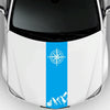 D-864 Compass Pattern Car Modified Decorative Sticker(Blue)