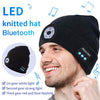 Outdoor Night Running Night Fishing LED Light Illumination Bluetooth 5.0 Knitted Hat (Navy Blue)