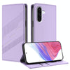 For Samsung Galaxy A36 Embossed Multi-functional Wallet Retro Leather Phone Case(Light Purple)