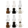 Retro Luminous Kerosene Lamp Christmas Simulation Oil Lamp Decoration, Spec: Water-drop (White)