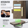 For Samsung Galaxy S24 Ultra 5G AutSpace A11 Side Buckle MagSafe Magnetic RFID Phone Leather Case(Coffee)