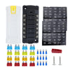6-Way Plug-In Insulated Cover Fuse Box For Cars Yachts, Set: Upgraded Version B