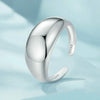 S925 Sterling Silver Plain Aperture Adjustable Ring(SCR983-E)