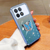 For Redmi K70 / K70 Pro Plated Gradient Glitter Butterfly Holder TPU Phone Case(Sierra Blue)