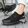 Men Casual Sneakers Tide Luxury Shoes Trainer Breathable Running Shoes, Size: 39(Black Gold)