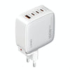 LDNIO Q408 100W GaN USB+3 USB-C / Type-C Interface Charger with 1m 100W USB-C / Type-C to USB-C / Type-C Data Cable, Plug Type:EU Plug(White)