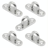 5 PCS 6mm 316 Stainless Steel Ship Oval Door Hinges Buckle