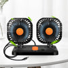 Mini USB 12 / 24V Car Electric Fan Double Head Car Cigarette Lighter Fan