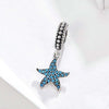 925 Sterling Silver  Starfish Pendant Charm Women DIY Bracelet Accessories