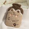 ZS103 Cartoon Plush Water-filled Explosion-proof Hot Water Bags, Spec: Intervened Khaki(1000ml)