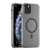 For iPhone 11 Pro Max MagSafe Frosted Translucent TPU + PC Full Coverage Phone Case(Black)