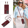 For Samsung Galaxy S25 Ultra 5G Crossbody Lanyard Zipper Wallet Leather Phone Case(Wine Red)