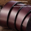 120cm Men Leather Pin Buckle Belt Retro Lacquered CowhideWaist Band(ZK-032 Black)