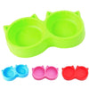 Cat & Dog Double Pet Bowl - Green - Anti-Skid