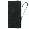 For Samsung Galaxy S25 Ultra 5G Mandala Embossed Dual-Fold Calf Leather Phone Case(Black)