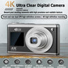 4K HD Optical Zoom Digital Camera 60MP Dual Screen Selfie Camera, No Memory(Silver)