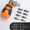 2050E 8 In 1 Portable Multifunctional S2 Batch Head Two-way Ratchet Screwdriver Set(Gray)
