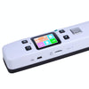 iScan02 Double Roller Mobile Document Portable Handheld Scanner with LED Display,  Support 1050DPI  / 600DPI  / 300DPI  / PDF / JPG / TF(White)