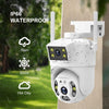 Dual Lens 2MP WiFi Security Camera Outdoor PTZ IP CCTV (EU Plug)