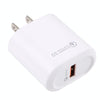 LZ-2117 18W QC3.0 3.1A USB Fast Charger, US Plug (White)