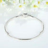 Silver Snake Chain Link Bracelet, Length:19cm(Silver Plated)