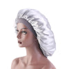 3 PCS TJM-405A Large Satin Round Hat Stretch Wide Brim Night Hat Chemotherapy Hat, Size: One Size(White)