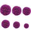 Artificial Purple Eucalyptus Plant Ball Tree Wedding Event Home Outdoor Decoration Hanging Ornament, Diameter: 9.5 inch