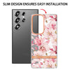 For Samsung Galaxy S25 Ultra 5G Flowers and Plants Series IMD TPU Phone Case(Pink Gardenia)