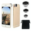 3 in 1 Photo Lens Kits (180 Degree Fisheye Lens + Super Wide Lens + Macro Lens), For iPhone, Galaxy, Sony, Lenovo, HTC, Huawei, Google, LG, Xiaomi, other Smartphones(Silver)