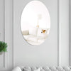 20cm x 13cm Oval Acrylic Mirror Stereo Wall Stickers Home Decoration Soft Mirror(Black)
