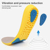 086 PU Silicone Sweat-absorbent Breathable Shock-absorbing Sports Full Shoe Pads Cuttable Increase Insole, Size:43-44(Yellow Bottom Gray Surface)