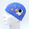 Cute Cartoon High Elastic Children PU Waterproof Swimming Cap(Astronauts)