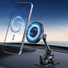 Center Console 360 Rotating Magnetic Car Phone Holder Zinc Alloy Automotive Navigation Bracket(Black)