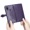 For Alcatel 1L 2021 Mandala Flower Embossed Horizontal Flip Leather Case with Holder & Three Card Slots & Wallet & Lanyard(Purple)