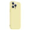 For iPhone 14 Pro Nano Lens Cover Liquid Silicone Phone Case(Yellow)