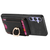 For Samsung Galaxy S20 FE Retro Splitable Magnetic Stand Card Bag Leather Phone Case(Black)