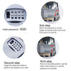 Wall Mount Key Safe Box - 4 Digit Combination Lock - Grey