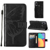 For Alcatel 1L 2021 Embossed Butterfly Leather Phone Case(Black)