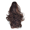 Natural Short Curly Hair Clip-on Pear Blossom Roll Horsetail Wig (Marron)