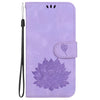 For Redmi K70 / K70 Pro Lotus Embossed Leather Phone Case(Purple)